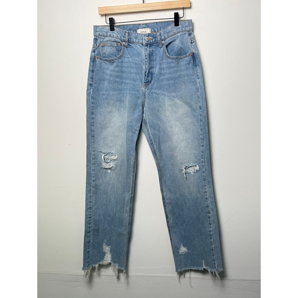 BDG Urban Outfitters Cowboy Jean Light‎ Wash Distressed High Rise Straight Sz 31